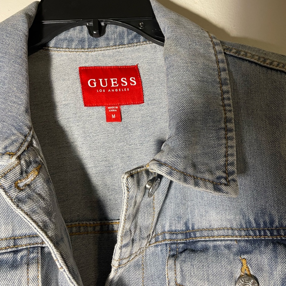 Guess Women's Blue Jean Belted Light Blue Size Medium - Picture 3 of 4